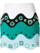 Emilio Pucci Embellished Colour-block Mini Skirt - Multicolour