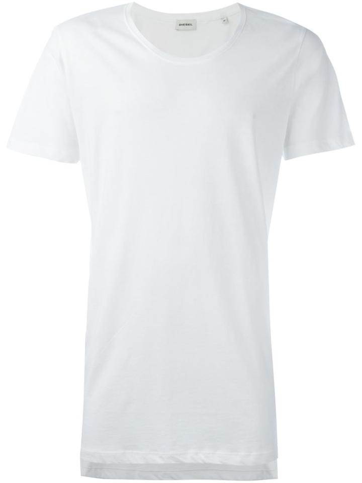 Diesel Scoop Neck T-shirt, Men's, Size: L, White, Cotton