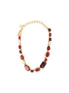 Oscar De La Renta Mixed Jewel Necklace - Gold