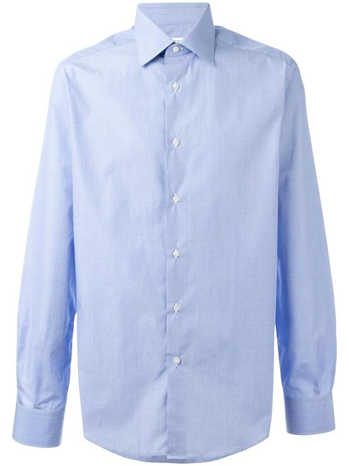 Fashion Clinic Timeless Classic Buttoned Shirt, Men's, Size: 41, Blue, Cotton