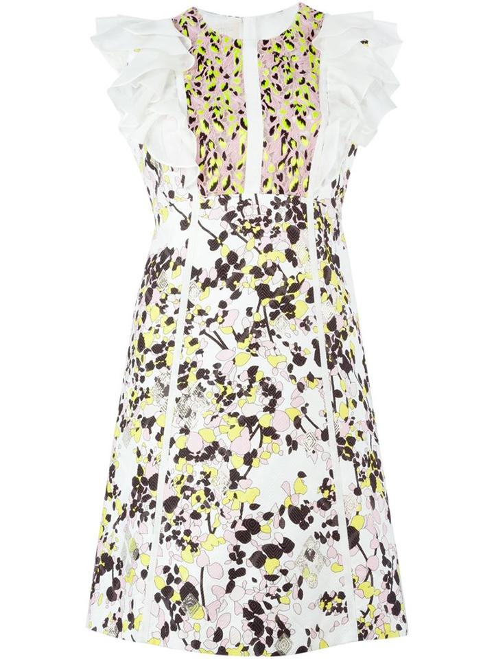 Giambattista Valli Ruffle Trim Floral Dress