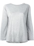 Vince - Long Sleeved Oversized T-shirt - Women - Viscose - S, Women's, Grey, Viscose
