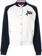 Tommy Hilfiger Embroidered Flag Bomber - White