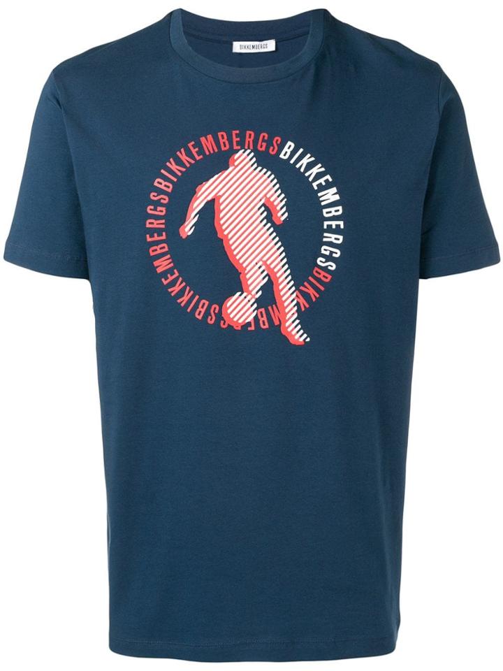 Dirk Bikkembergs Logo Print T-shirt - Blue