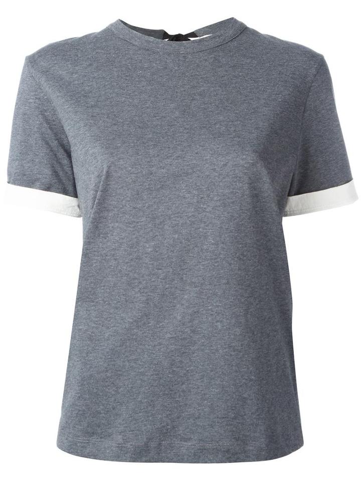 Marni Open Back T-shirt, Women's, Size: 44, Grey, Cotton