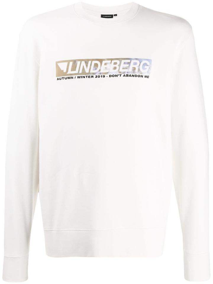 J.lindeberg Hurl Logo Print Sweatshirt - White