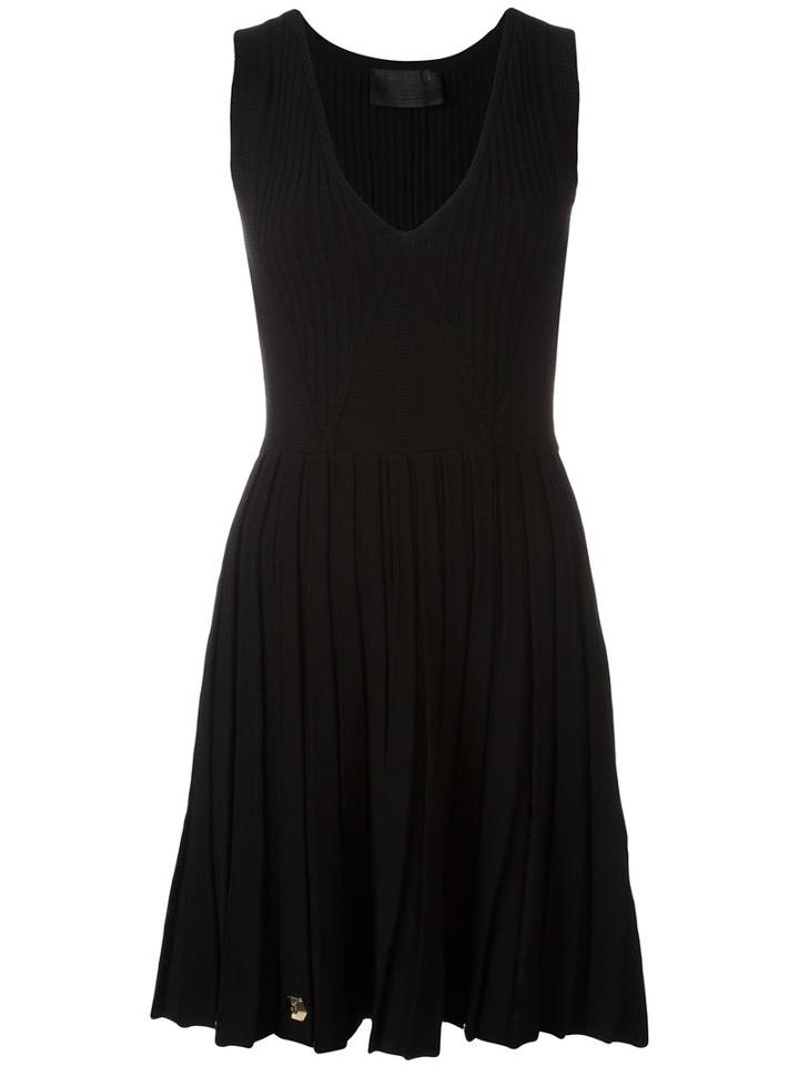 Philipp Plein A-line Knitted Dress, Women's, Size: Large, Black, Viscose/polyester