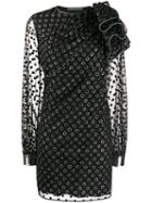 Alberta Ferretti Polka Dot Print Dress - Black