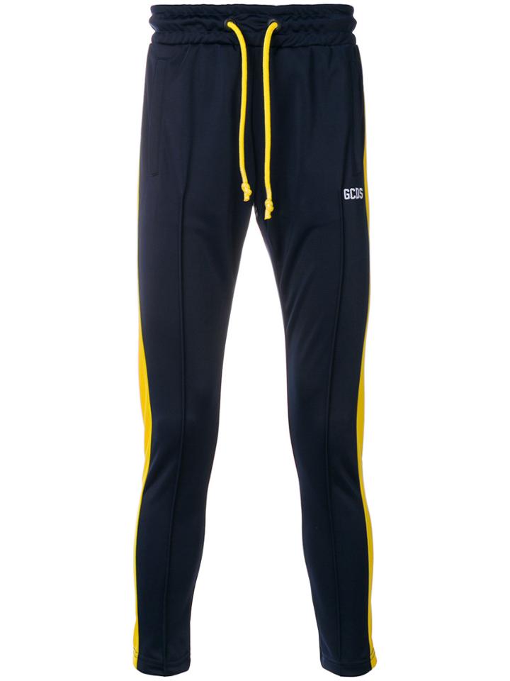 Gcds Striped Detail Sweatpants - Blue