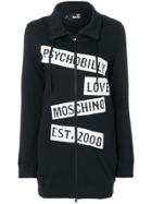 Love Moschino Printed Zip-up Sweatshirt - Black
