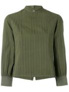 Chanel Vintage Pinstriped Blouse - Green