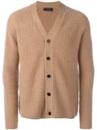 Joseph Ribbed Button Down Cardigan, Men's, Size: Xl, Brown, Cashmere