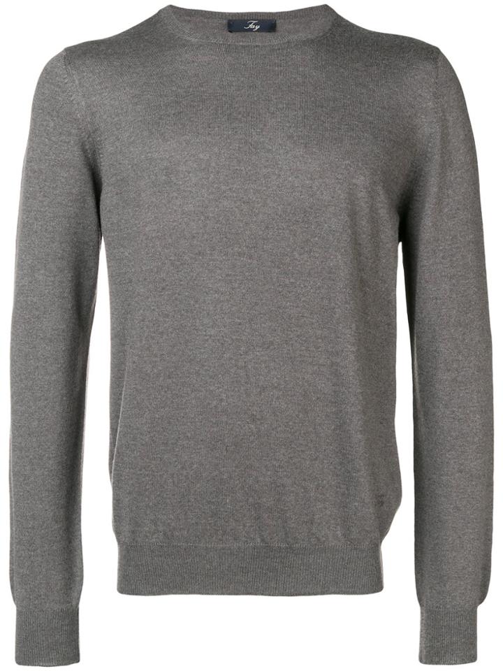 Fay Crew Neck Lightweight Sweater - Nude & Neutrals