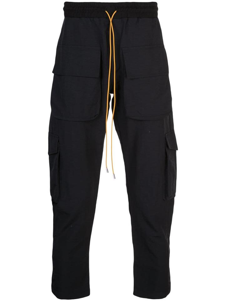 Rhude Slim Fit Cargo Trousers - Black