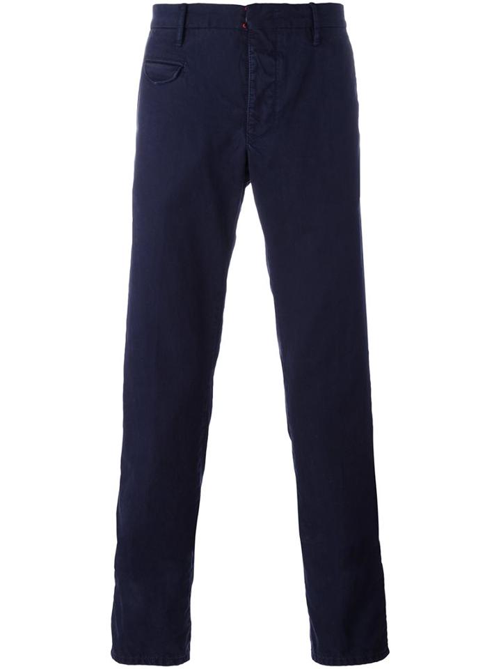 Incotex Classic Chinos, Men's, Size: 32, Blue, Cotton