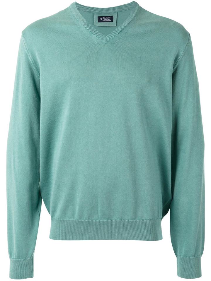 Hackett - V-neck Jumper - Men - Cotton - Xxl, Green, Cotton