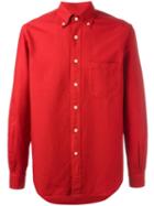 Mp Massimo Piombo Button Down Collar Shirt, Men's, Size: 40, Red, Cotton