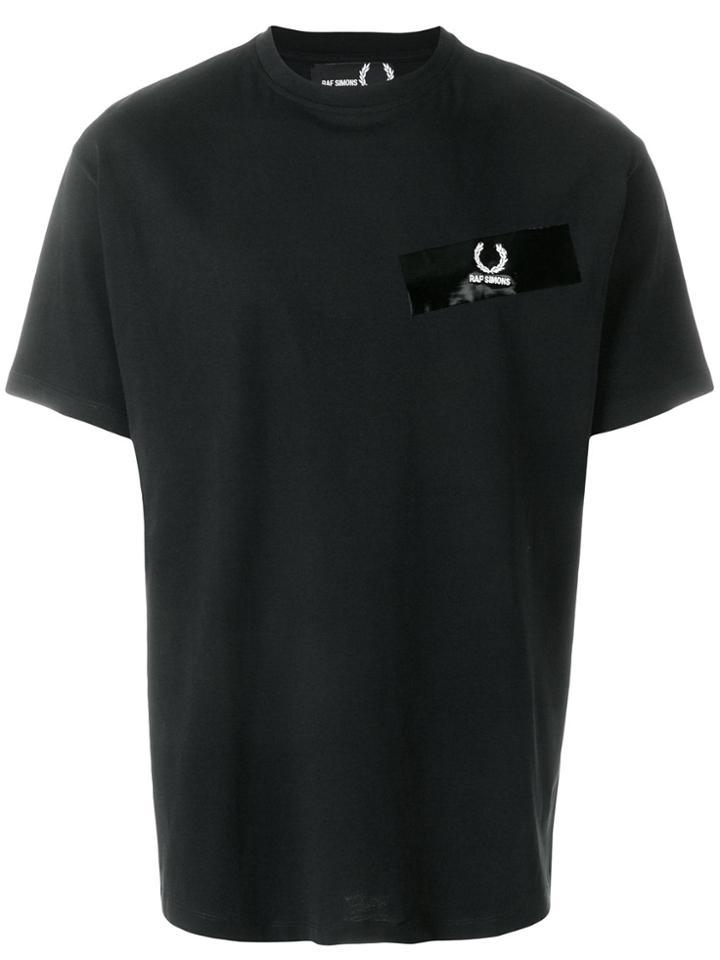 Raf Simons X Fred Perry Tape Detail Logo T-shirt - Black