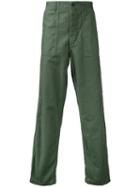 Orslow Loose Fit Trousers, Men's, Size: 2, Green, Cotton