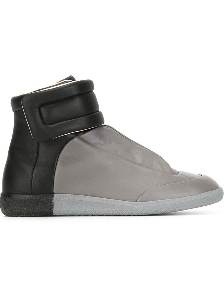Maison Margiela Future Hi-top Sneakers, Women's, Size: 36, Grey, Calf Leather/rubber/leather