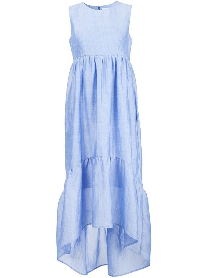 Co Sleeveless Long Dress, Women's, Size: Small, Blue, Ramie/polyester