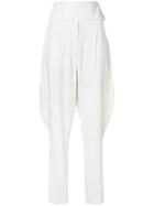 Nina Ricci High Waisted Balloon Trousers - White
