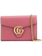 Gucci - Chain Strap Crossbody Bag - Women - Calf Leather - One Size, Pink/purple, Calf Leather
