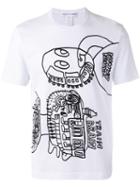 Comme Des Garçons Shirt 'train Brain' Print T-shirt, Men's, Size: Xs, White, Cotton