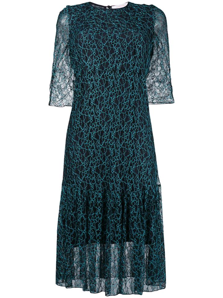 See By Chloé Flared Patterned Dress - Black