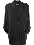 Brunello Cucinelli Roll Up Sleeves Cardigan - Black