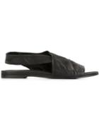 Roberto Del Carlo Cross-over Sandals, Women's, Size: 39, Black, Leather