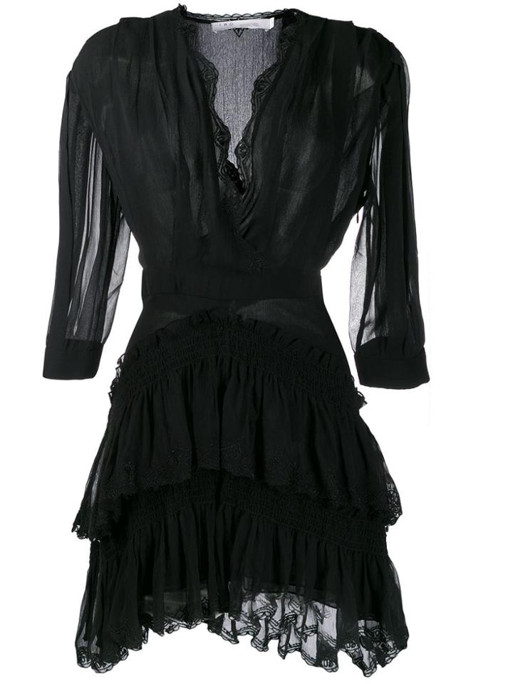 Iro Ruched Layered Dress - Black