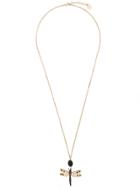Red Valentino Dragonfly Necklace - Metallic