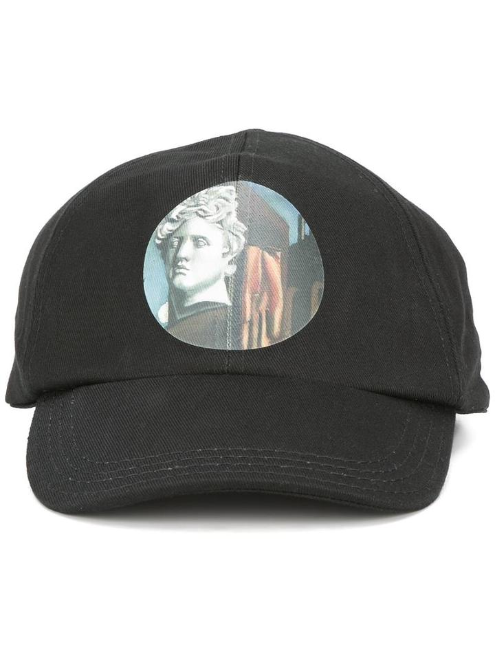 Off-white 'david' Print Cap, Men's, Black, Cotton