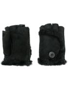Ugg Australia Shearling Finger-less Gloves - Black