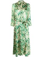 Forte Forte Printed Wrap Dress - Green