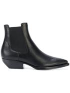 Saint Laurent Pointed Toe Chelsea Boots - Black