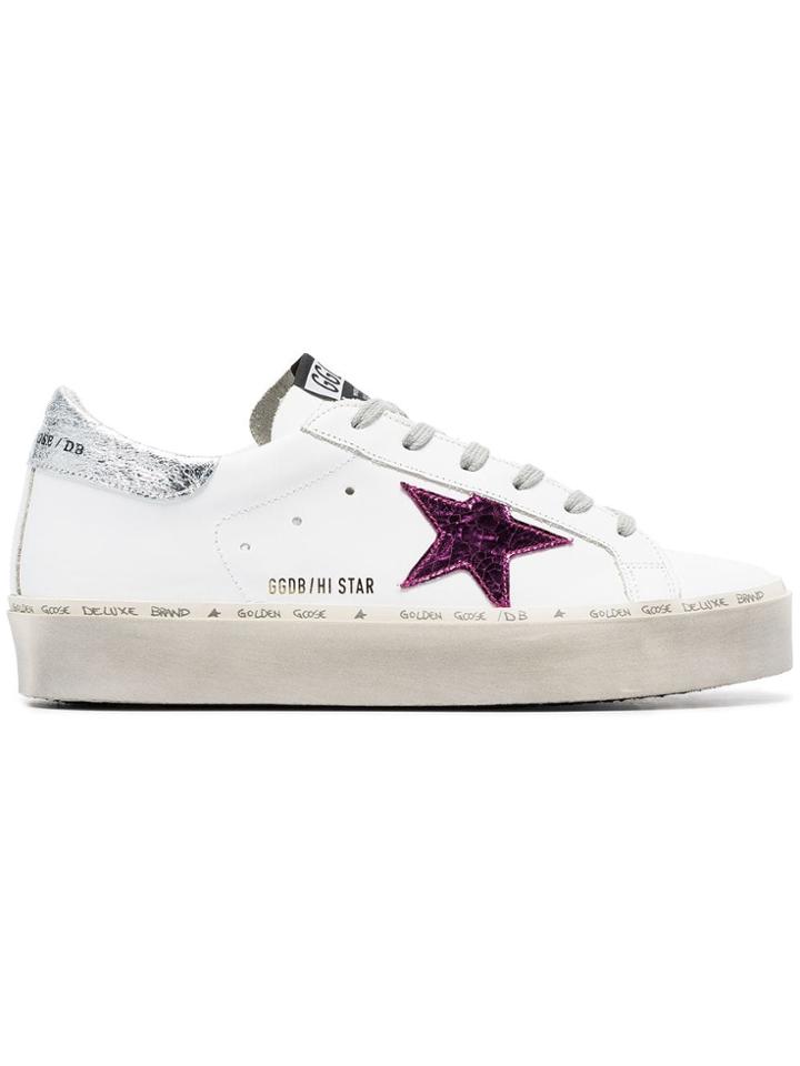 Golden Goose Deluxe Brand Doodle Star Embellished Leather Sneakers -