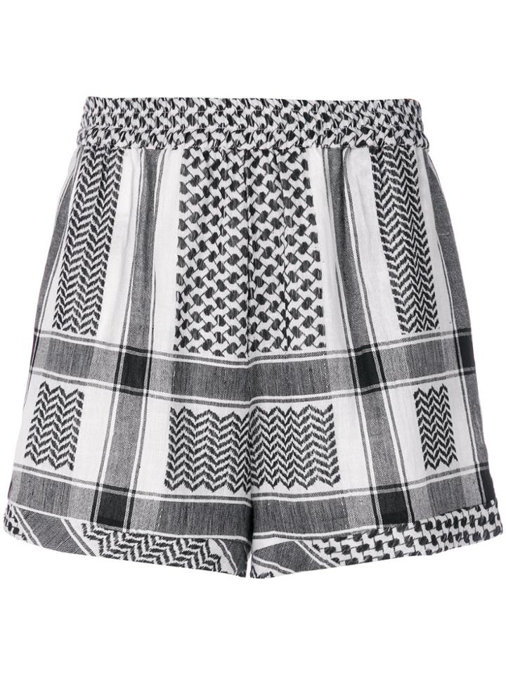 Cecilie Copenhagen Tapestry Pattern Shorts - White