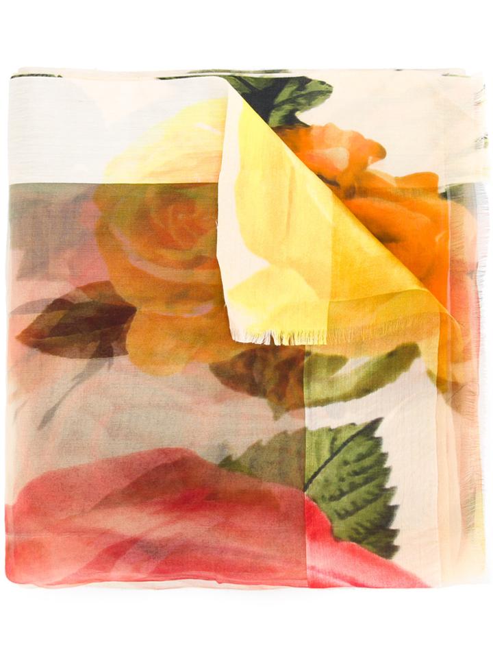 Faliero Sarti Sheer Floral Scarf - Multicolour