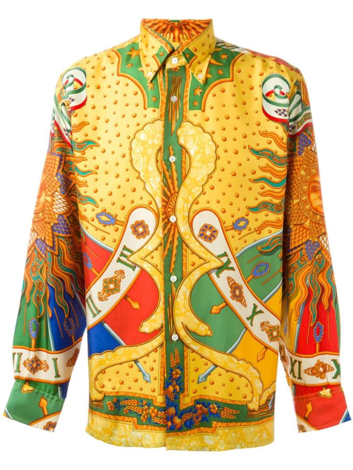 Hermès Vintage Patterned Shirt - Yellow & Orange