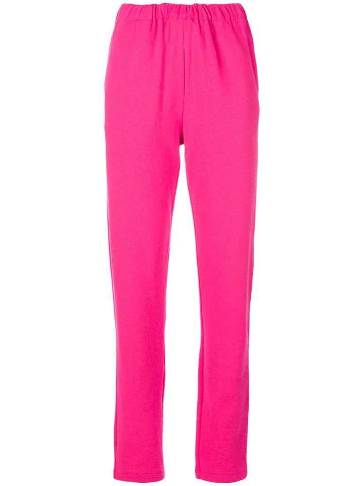 Majestic Filatures Knitted Track Pants - Pink & Purple