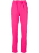 Majestic Filatures Knitted Track Pants - Pink & Purple