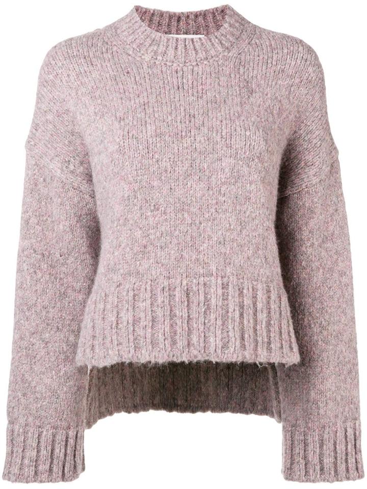 Pringle Of Scotland Melange Chunky Sweater - Pink & Purple