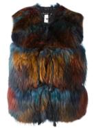Twin-set Raccoon Fur Vest, Women's, Size: Medium, Polyurethane/racoon Fur/polyester