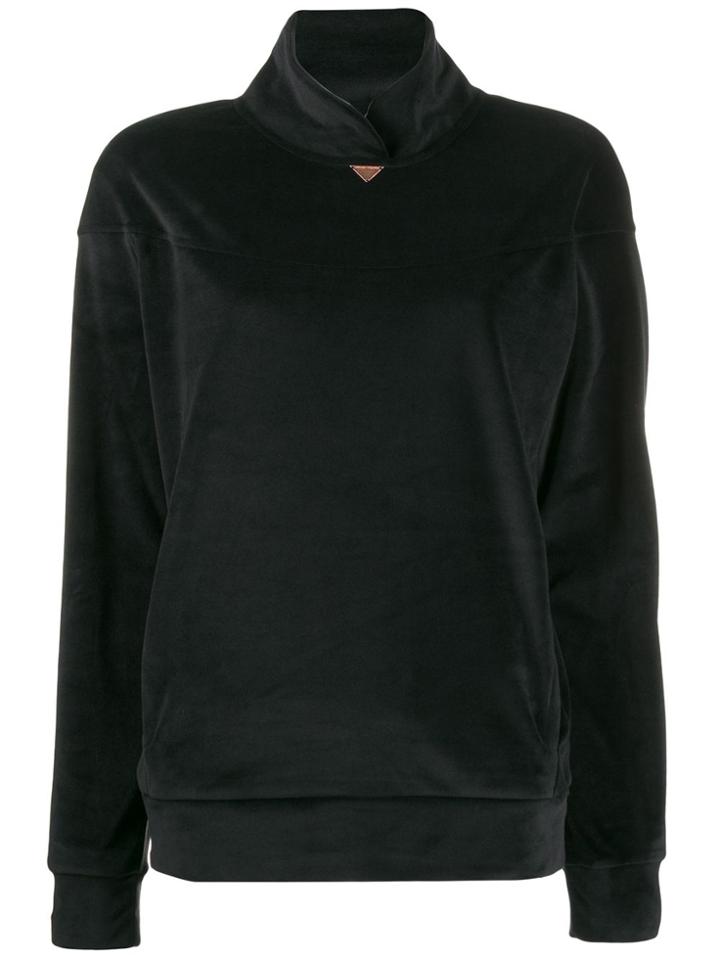 Emporio Armani Velour Jumper - Black