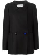 Maison Rabih Kayrouz Double Breasted Coat, Women's, Size: 38, Black, Acetate/cupro/viscose/virgin Wool