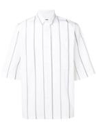 Jil Sander Striped Shortsleeved Shirt - White