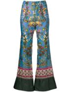 F.r.s For Restless Sleepers Asiatic Print Trousers - Blue