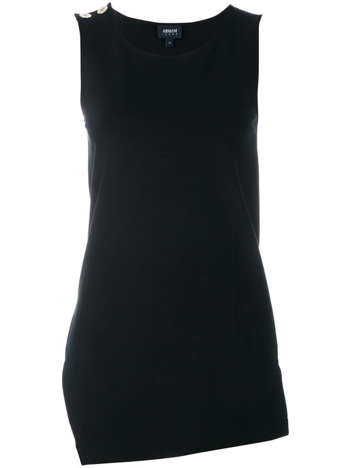 Armani Jeans - Longline Tank Top - Women - Polyamide/spandex/elastane/viscose - 46, Women's, Black, Polyamide/spandex/elastane/viscose